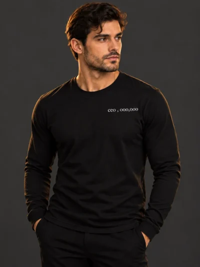 Dark Studio Fashion Portrait ceo long seleeves t shirt